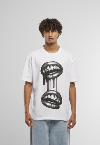 Mister Tee T-Shirt 'Grillz Lips' in Weiß: Vorderseite
