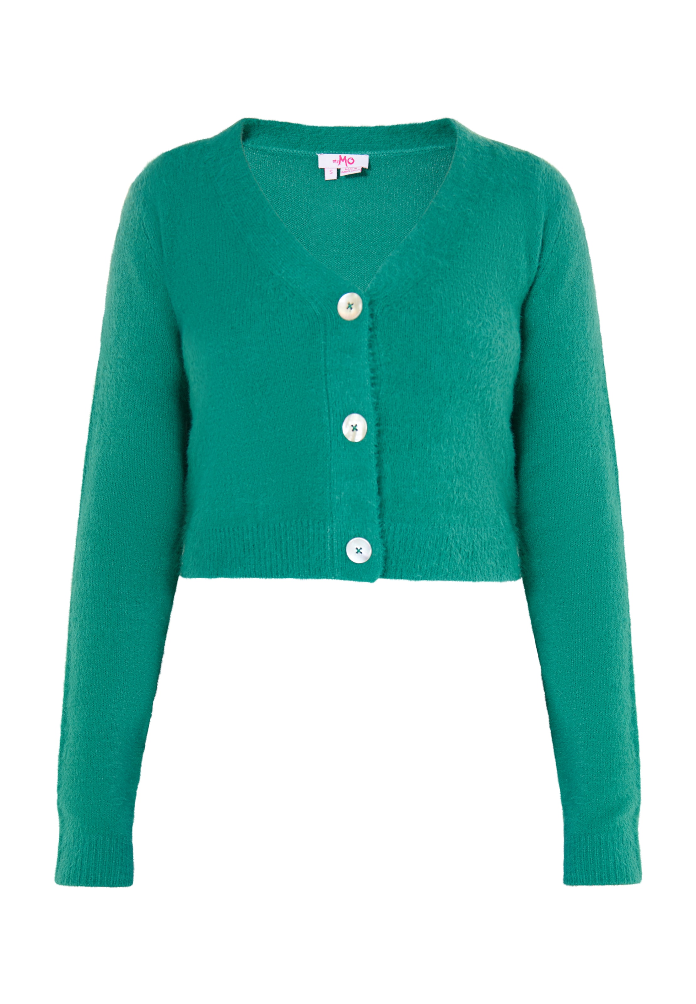 MYMO Neuletakki 'Biany' värissä vihreä: etupuoli