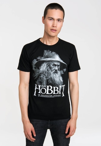 LOGOSHIRT Shirt 'The Hobbit' in Zwart: voorkant