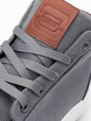 Ombre High-Top Sneakers in Grey