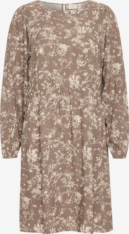 Fransa Jurk 'Flowy' in Bruin: voorkant