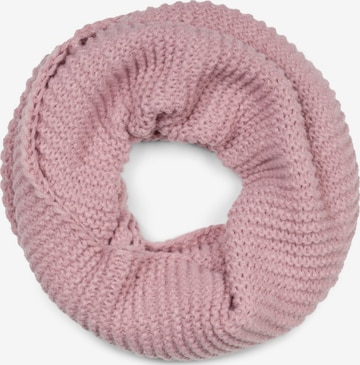styleBREAKER Schlauchschal 'Strick Loop Wellenmuster' in Pink: Vorderseite