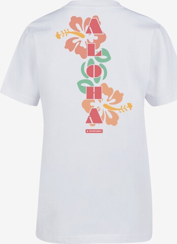 T-Shirt 'Aloha' F4NT4STIC en blanc