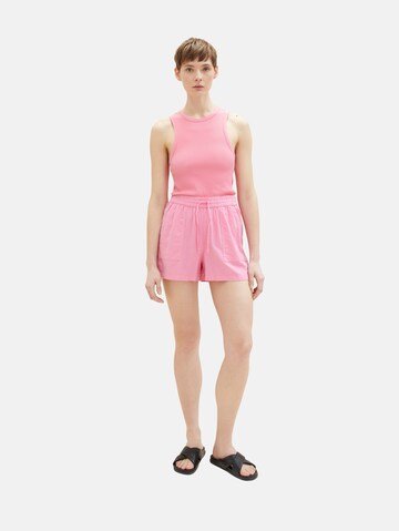 TOM TAILOR DENIM Regular Shorts in Pink