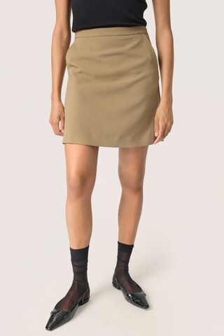 SOAKED IN LUXURY Rok 'Corinne Aline' in Groen: voorkant