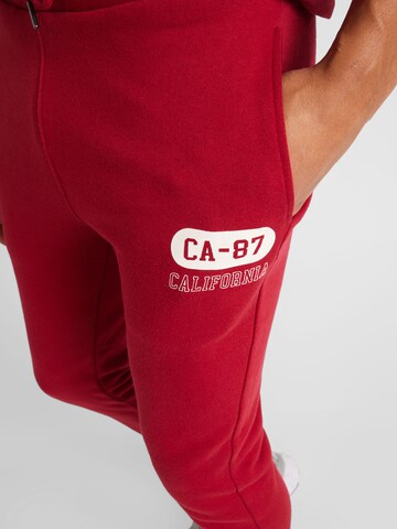 AÉROPOSTALE Slim fit Sports trousers 'CALIFORNIA' in Red