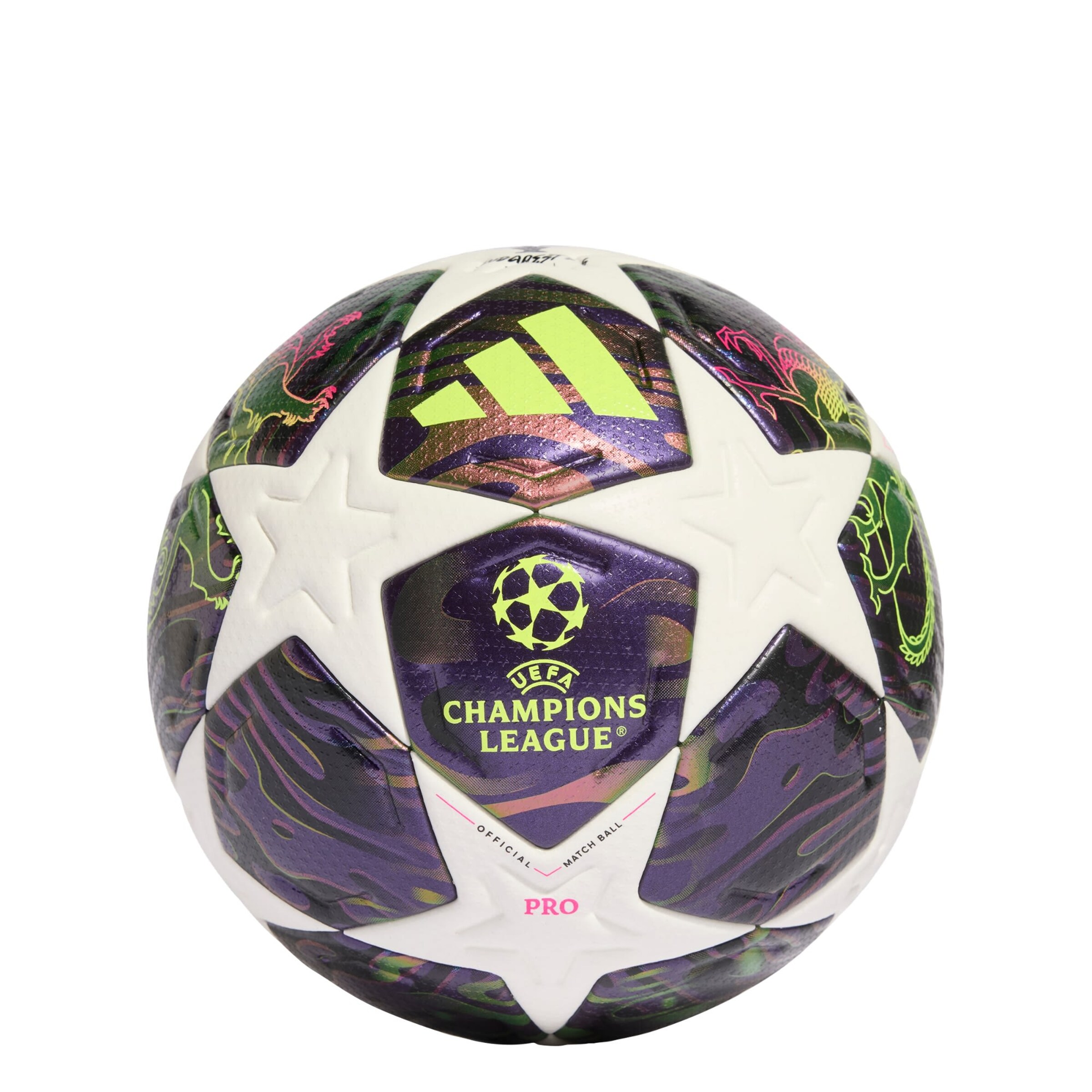 ADIDAS PERFORMANCE Ball 'UEFA Champions League Final Pro' in Neon yellow / Purple / Black / White, Item view