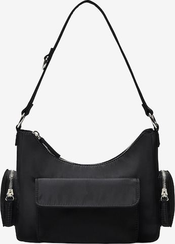 Borsa a spalla di Bershka in nero: frontale