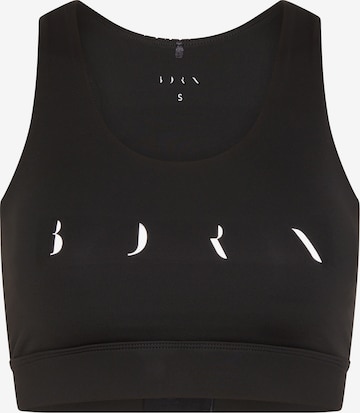 Born Living Yoga Sporttop 'Night' in Zwart: voorkant