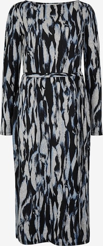 Apricot Brushstroke Knitted Midi Dress ' ' in Blau: Vorderseite