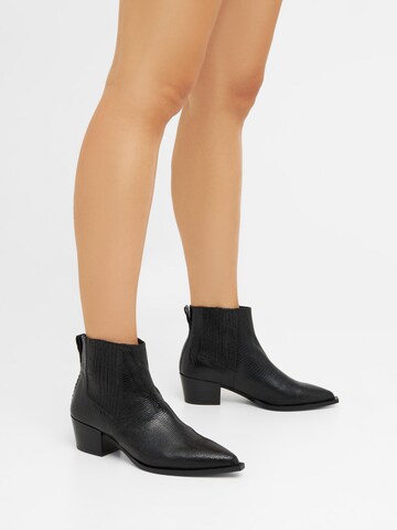 Ivylee Copenhagen Boots 'Gayle Lizard' i sort