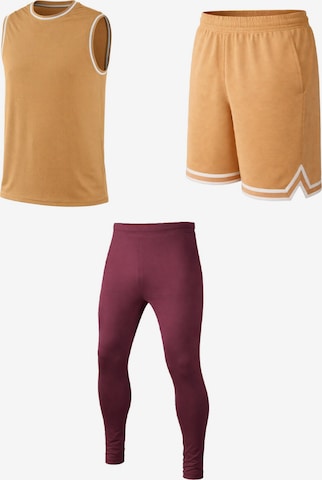 PANTONECLO Trainingspak 'Flex' in Beige: voorkant