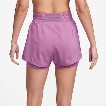 NIKE Regular Workout Pants 'One' in Purple