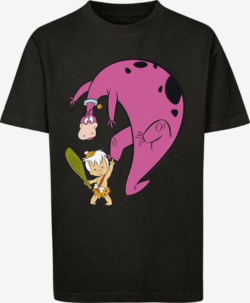 F4NT4STIC T-Shirt 'Bamm Bamm And Dino' in Schwarz: predná strana
