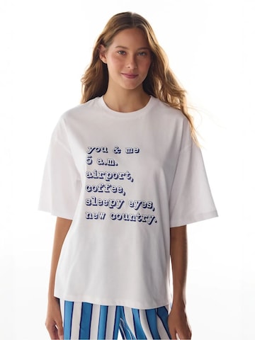 Chemise de nuit 'Lounge-Oberteile' Penti en blanc
