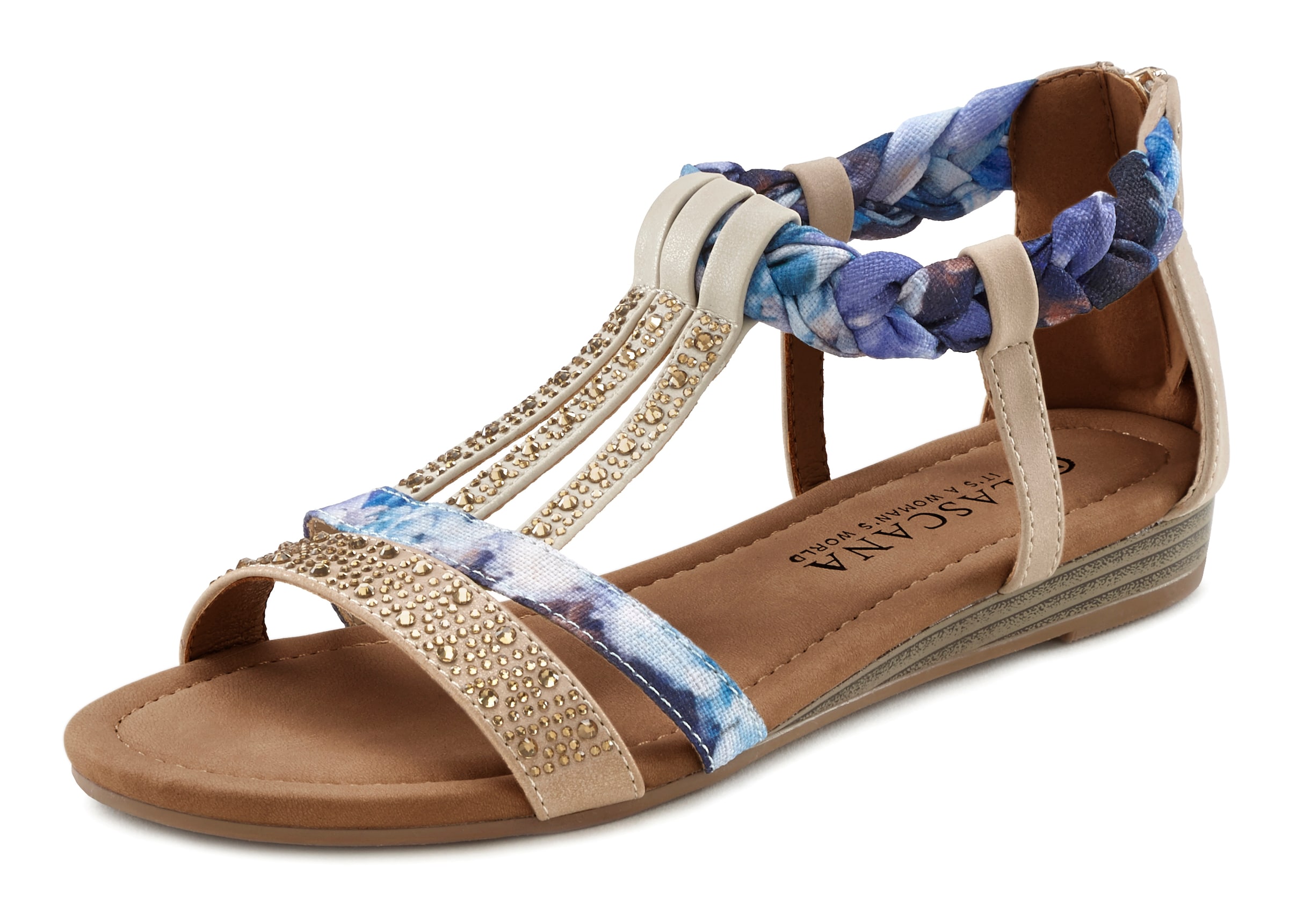 LASCANA - Sandalias en beige: frente