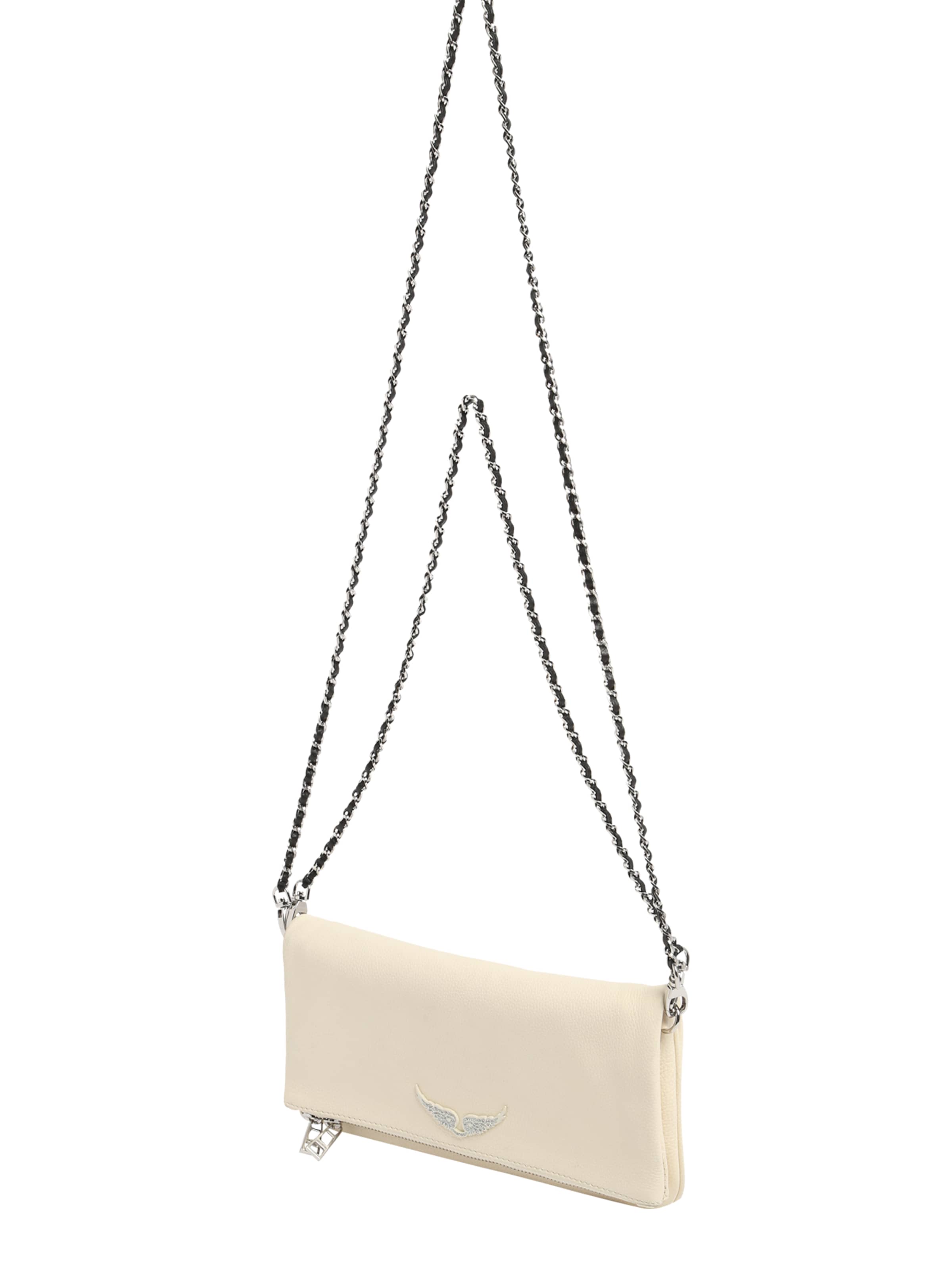 Zadig & Voltaire Clutch in White: front