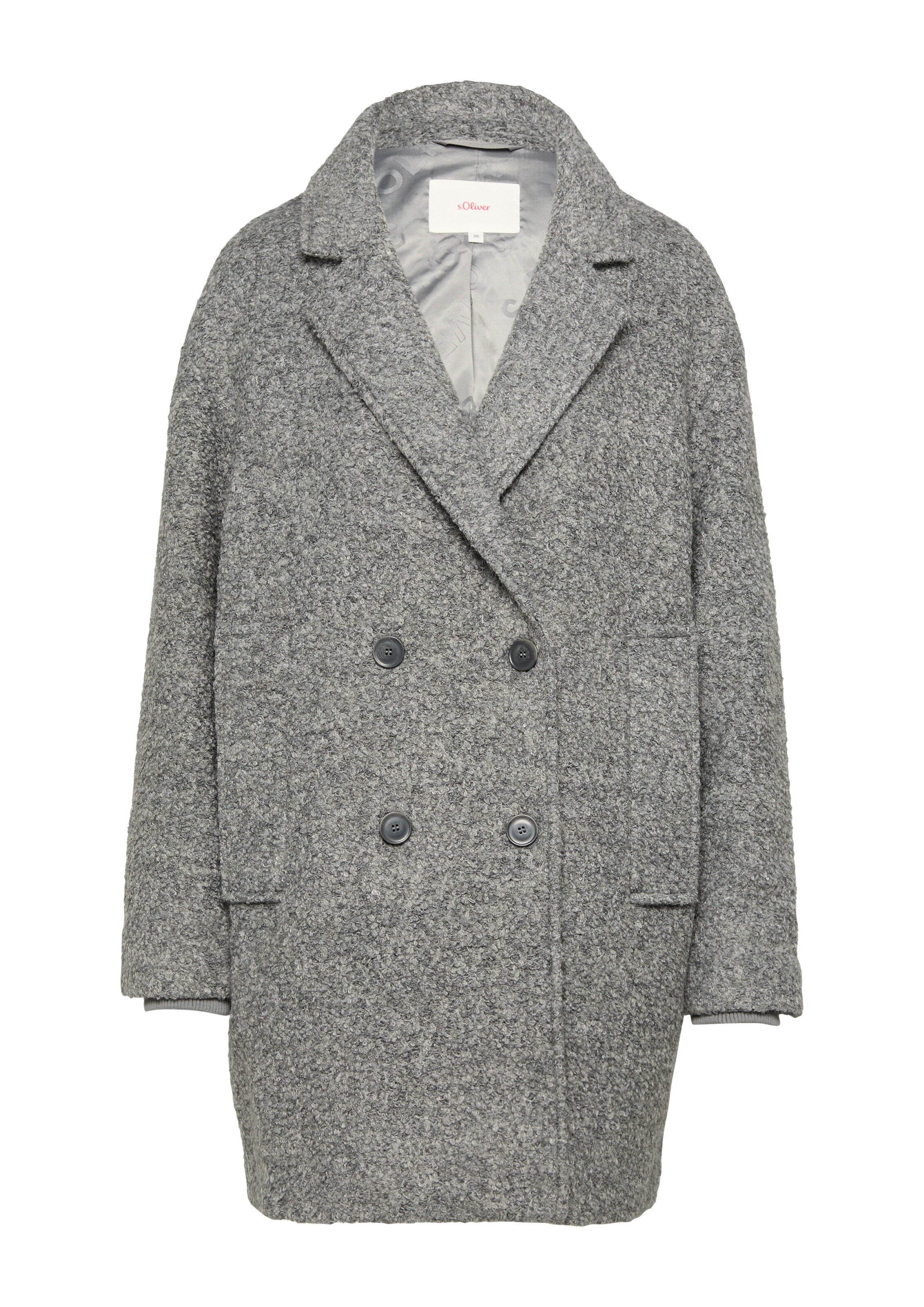 s.Oliver Tussenmantel in Grijs: voorkant