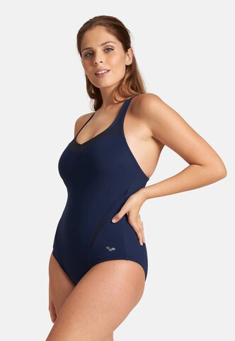 ARENA - Soutien Bustier Fato de banho modelador 'BODYLIFT ISABEL' em azul: frente