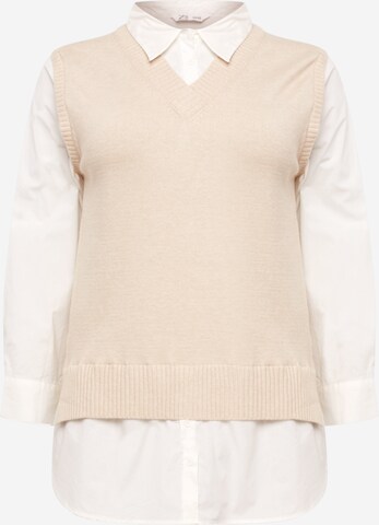 Pull-over 'Elke' Z-One en beige : devant