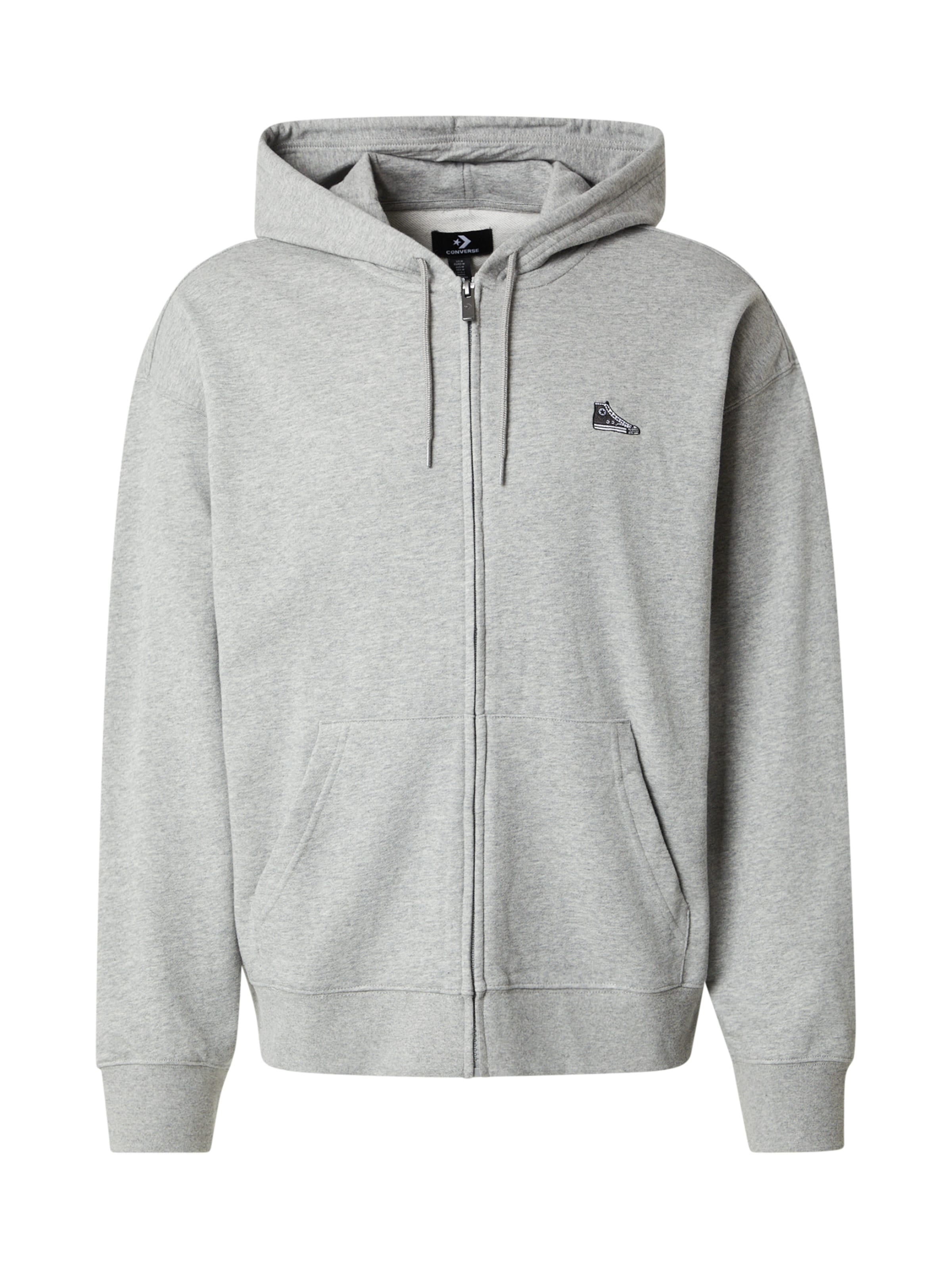 Veste de survêtement 'SNEAKER PATCH' CONVERSE en gris : devant