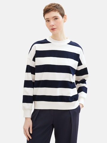 TOM TAILOR DENIM Sweatshirt i blå: forside