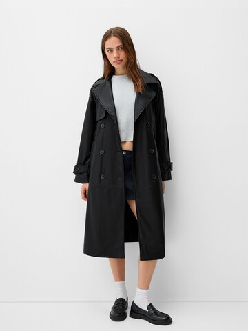 Bershka Between-seasons coat in Black
