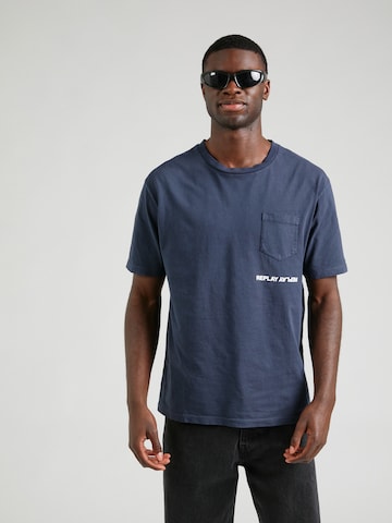 REPLAY Shirt in Blauw: voorkant