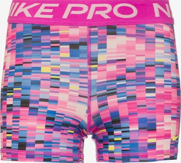 NIKE Skinny Workout Pants 'PRO DF' in Pink: front