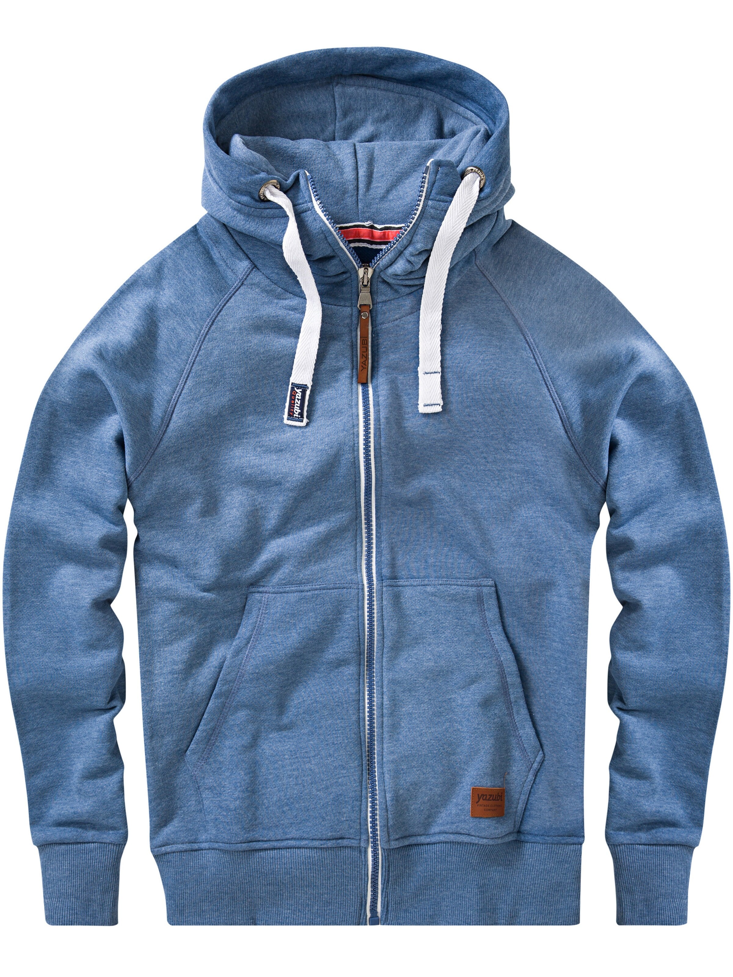 yazubi Zip-Up Hoodie 'Jacob' in Blue