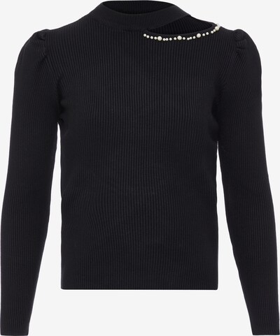 leo selection Pullover in schwarz / perlweiß, Produktansicht