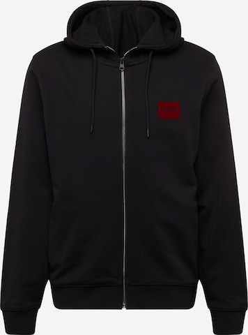 HUGO Red Sweat jacket 'Daple' in Black: front