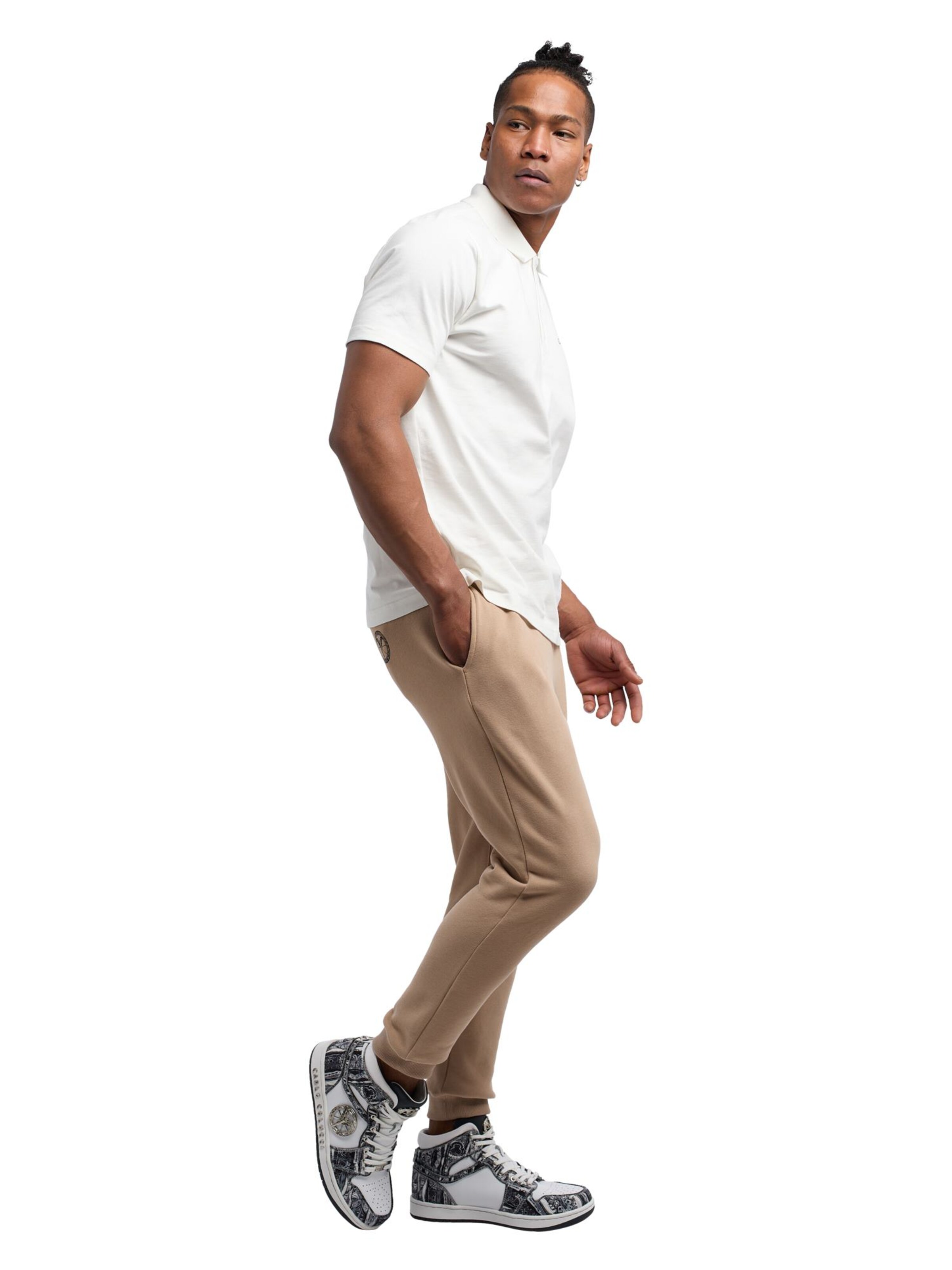 Carlo Colucci Tapered Hose 'De Salvo' in Beige