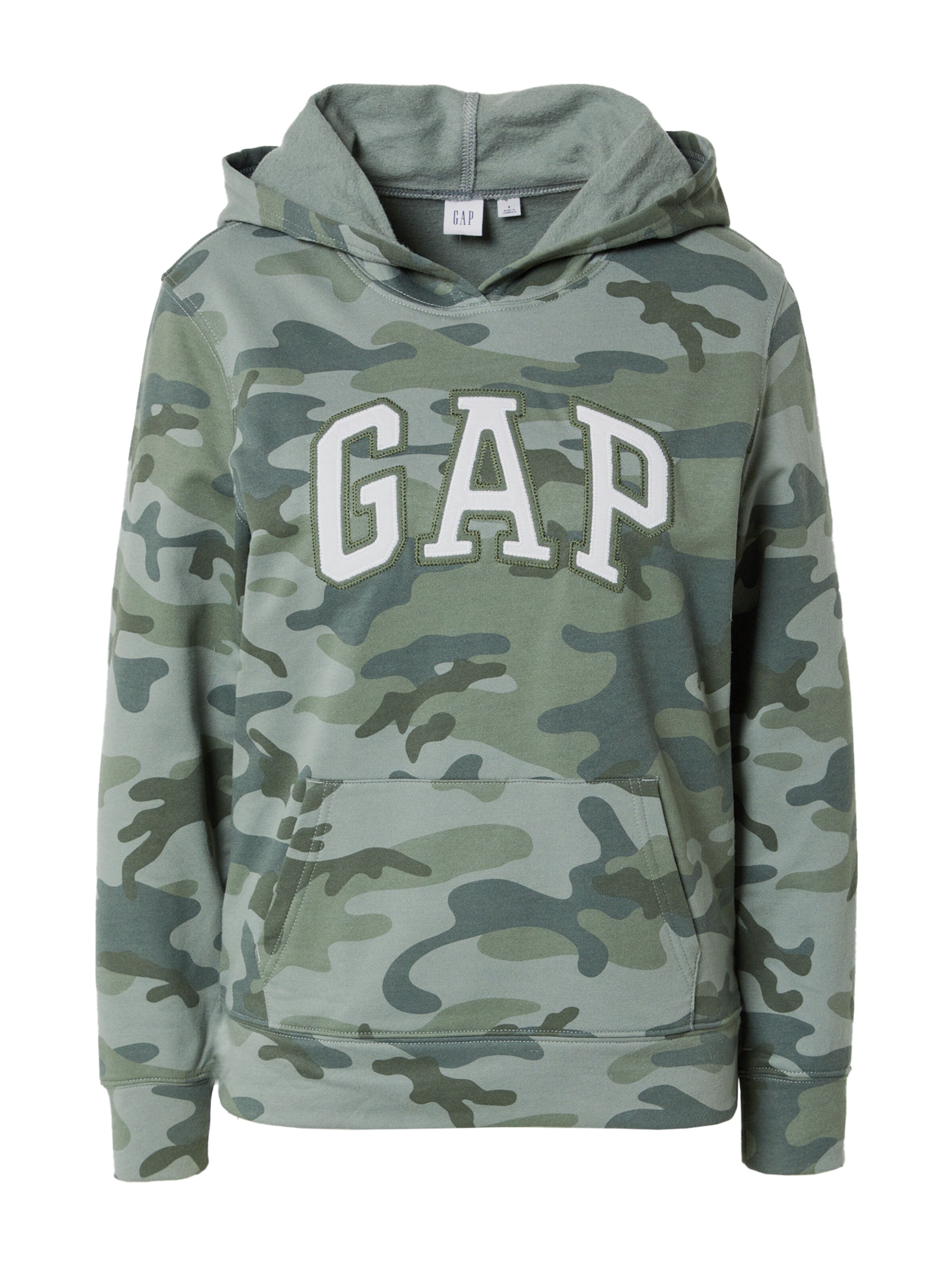 Sudadera Con Capucha Gap Arch Logo Hombre Verde Camuflaje De GAP