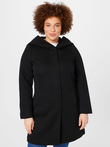 Vero Moda Curve Between-Seasons Coat 'DONA' in Black: front