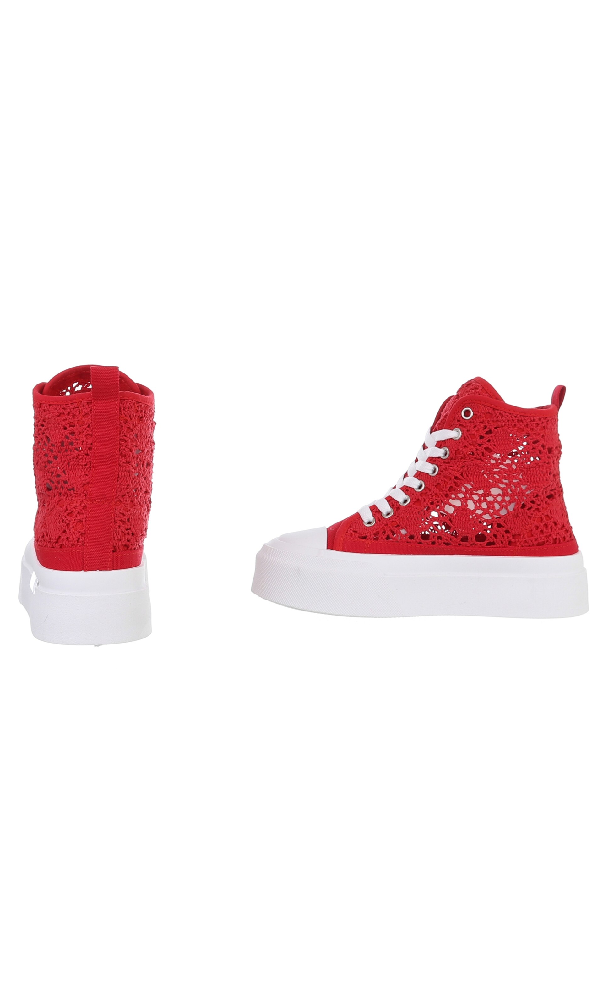 Ital-Design High-Top Sneakers in Red