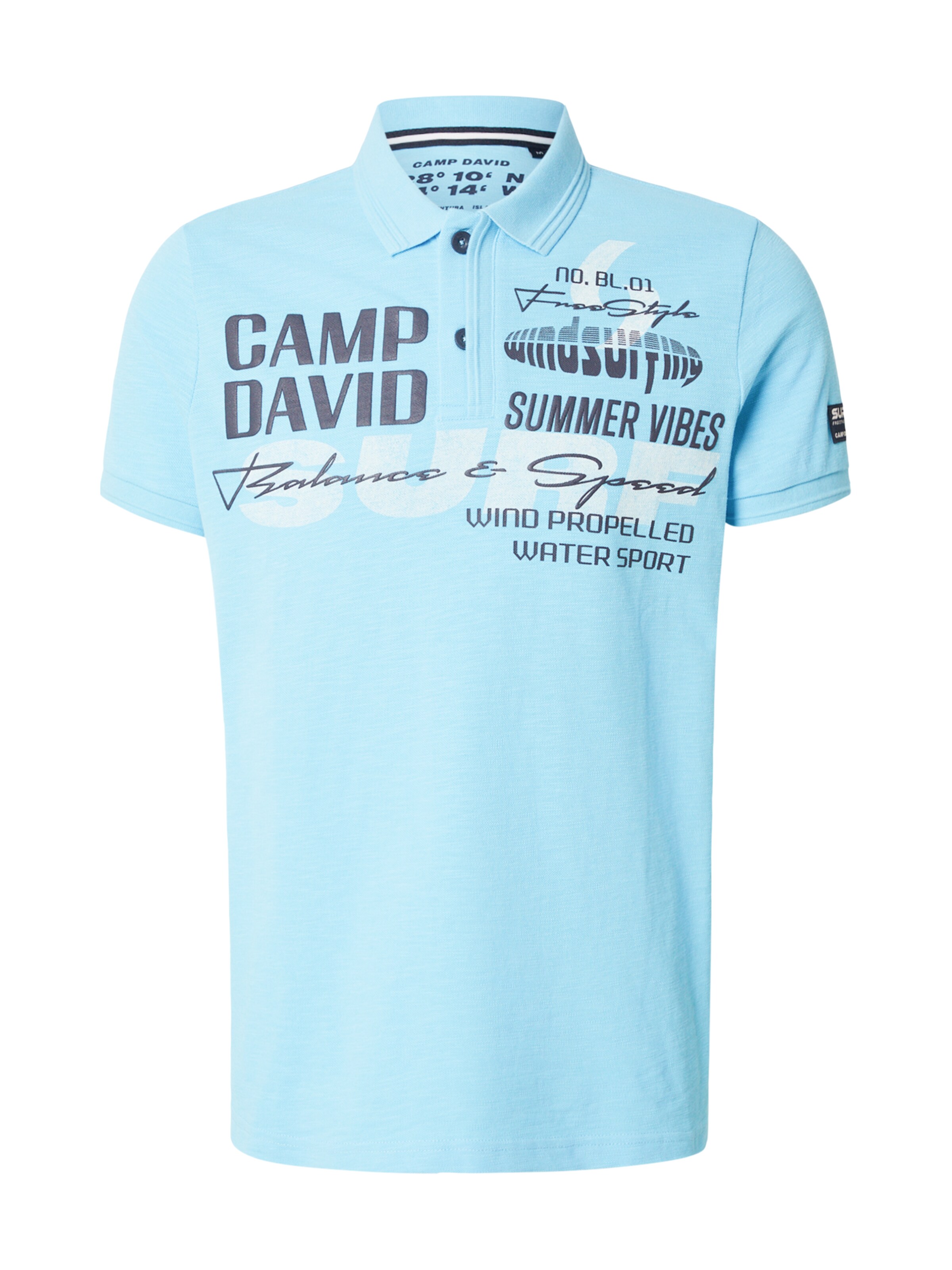 CAMP DAVID - Camiseta en azul: frente