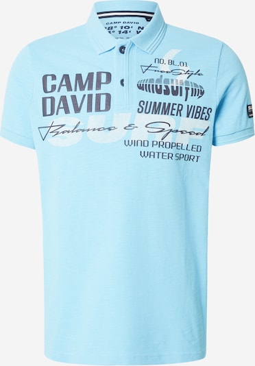 CAMP DAVID Majica veličine S u akvamarin / grafit siva / bijela, Pregled proizvoda