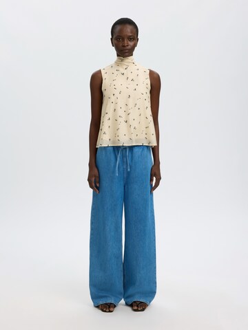 Wide leg Jeans 'SLFTENNA' de la SELECTED pe albastru