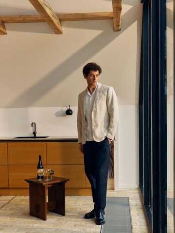 Casual Friday Regular fit Business-colbert ' CFTorup Linen ' in Beige