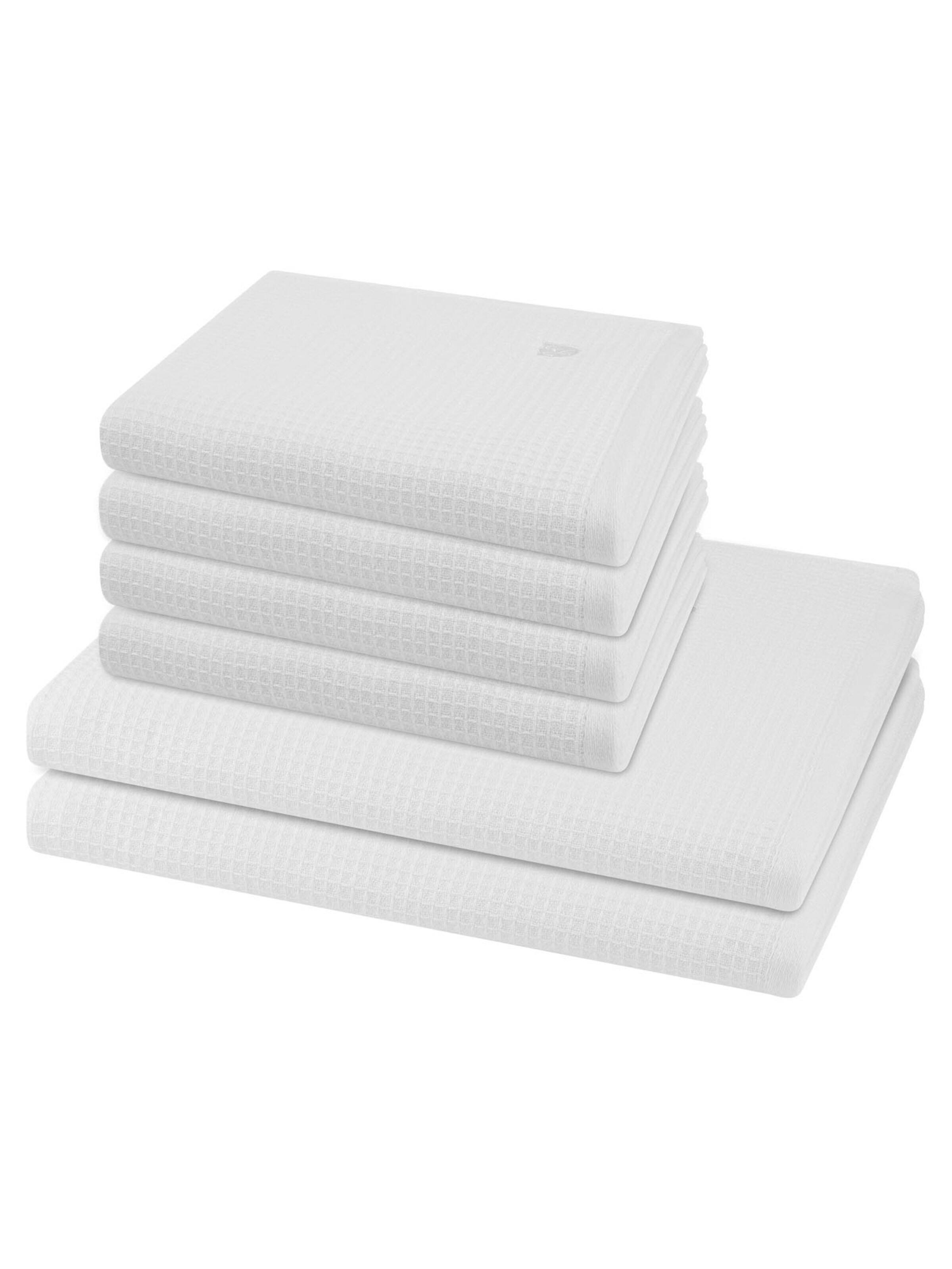 ROSS Towel 'Pique' in White: front