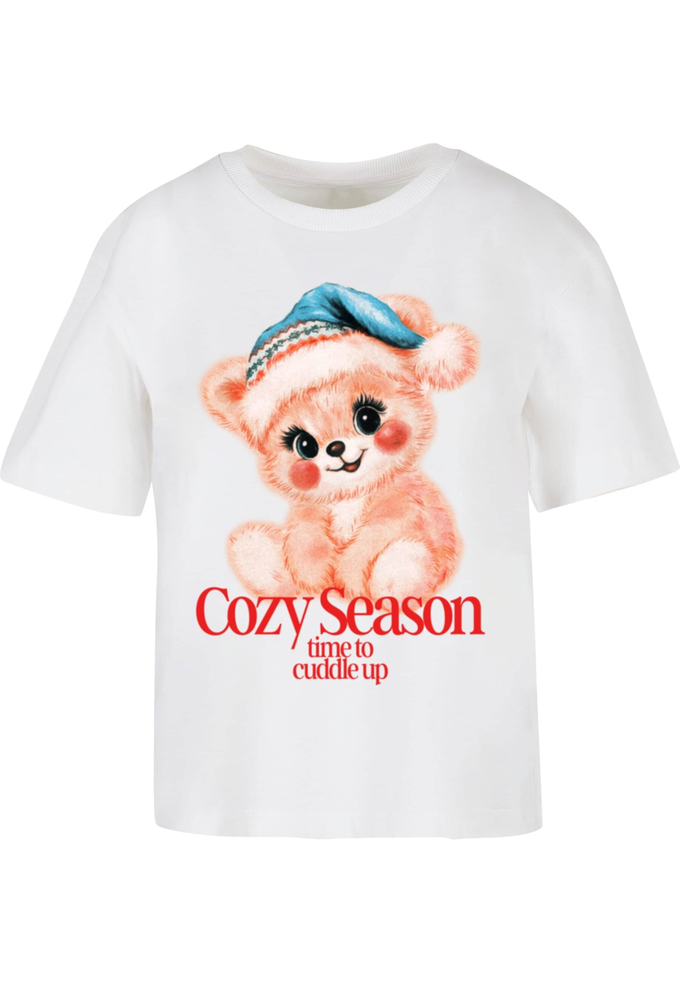 T-shirt 'Cozy Season' Mister Tee en blanc : devant