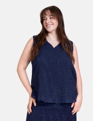 SAMOON Blouse in Blue: front