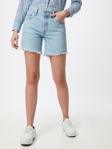 LEVI'S ® Regular Jeans '501® Rolled Shorts' in Blauw: voorkant