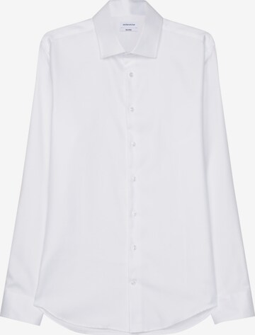 SEIDENSTICKER Button Up Shirt 'Shaped' in White: front