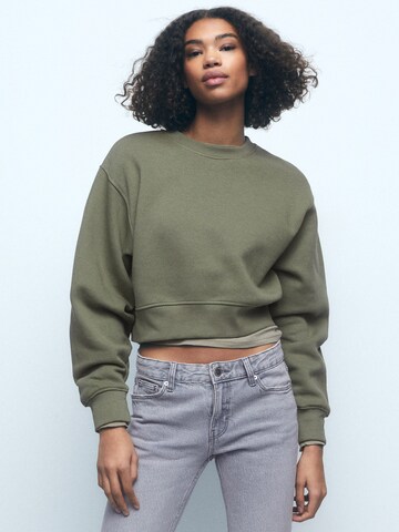 Pull&Bear Sweatshirt in Grün