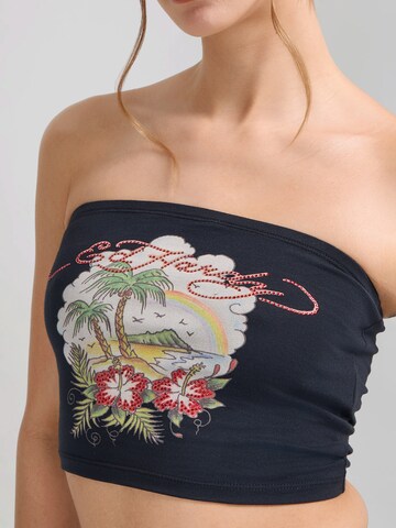 Ed Hardy Τοπ 'Paradise' σε μαύρο