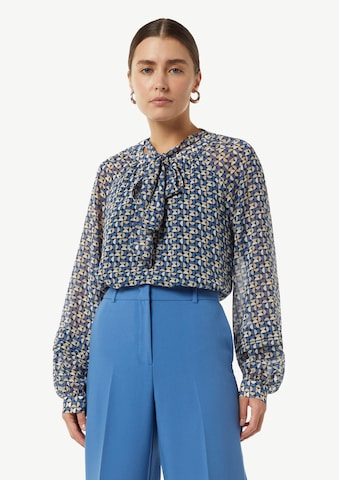 COMMA Bluse in Blau: Vorderseite