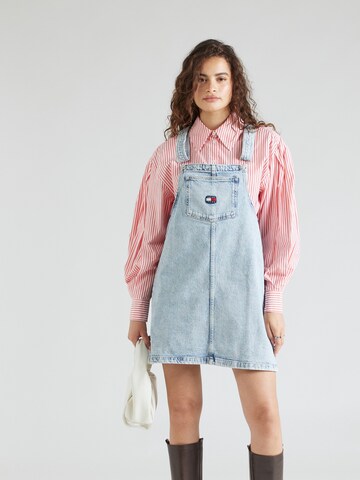 Tommy Jeans Jurk 'PINAFORE' in Blauw: voorkant