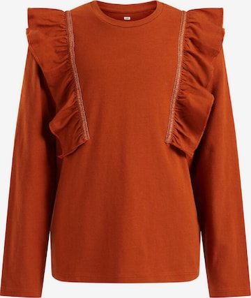 T-Shirt WE Fashion en marron : devant